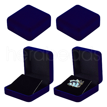 Velvet Badge Packaging Box CON-WH0106-22-1