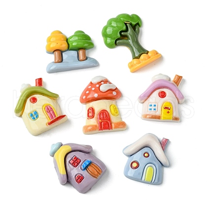 Opaque Resin Decoden Cabochons RESI-K038-03-1