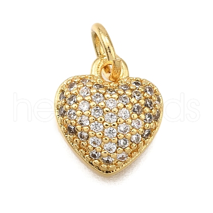 Brass Micro Pave Cubic Zirconia Pendants KK-K401-08A-G-1