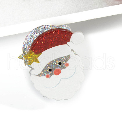 Christmas Glitter Acrylic Claw Hair Clips PW-WG53E0C-08-1