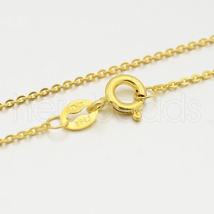 925 Sterling Silver Cable Chain Necklaces STER-M086-06A-1