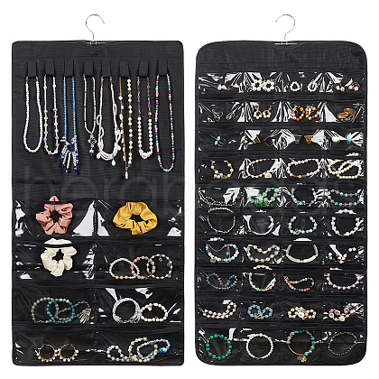 Fingerinspire 2Pcs 2 Styles Rectangle Foldable Non-woven Fabric Jewelry Roll AJEW-FG0003-97-1