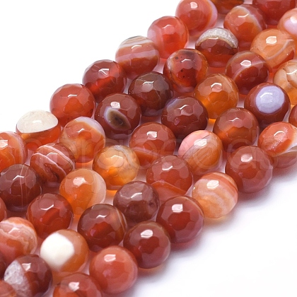 Natural Agate Beads G-J371-15-8mm-1