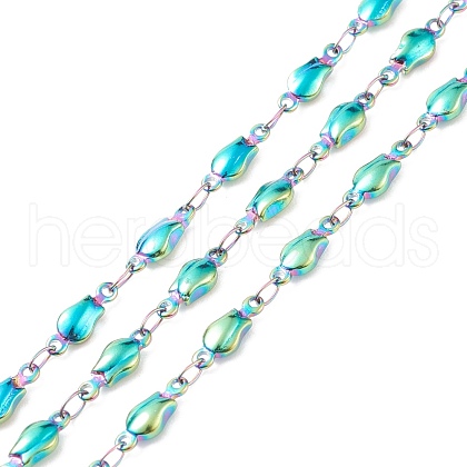 Rainbow Color 304 Stainless Steel Link Chains STAS-P219-37M-1