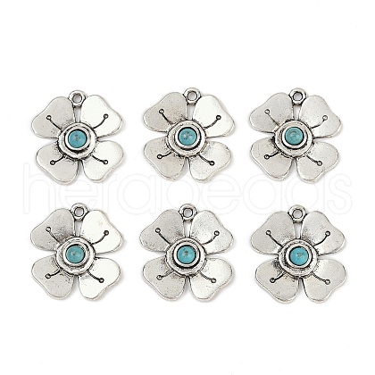 Resin Imitation Turquoise Pendants FIND-C068-21AS-1
