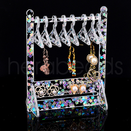   1 Set Transparent Acrylic Earring Display Stands EDIS-PH0001-29-1