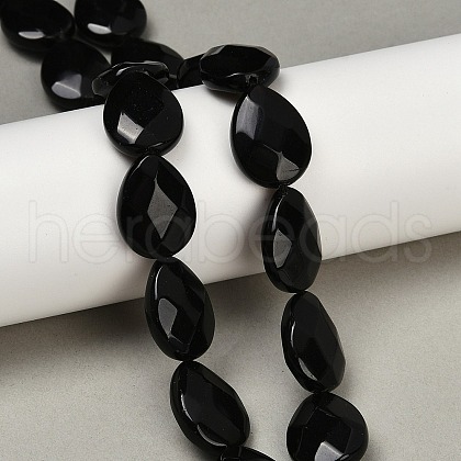 Natural Black Obsidian Beads Strands G-F795-A01-1