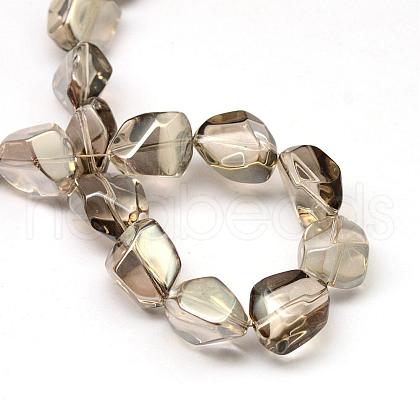 Electroplate Glass Beads Strands EGLA-Q066-08-1