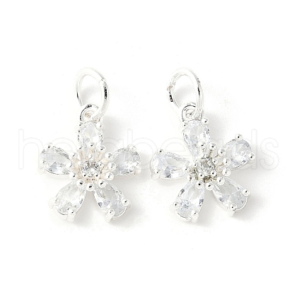 Brass Micro Pave Cubic Zirconia Pendants KK-U067-03S-04-1