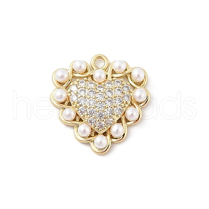 Brass Micro Pave Cubic Zirconia Pendants KK-E791-05G-1