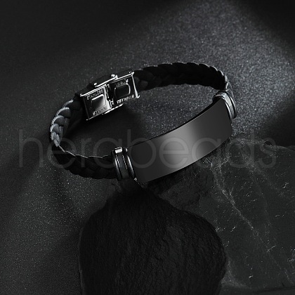 Imitation Leather Cord Braided Bracelets BJEW-B126-01B-1