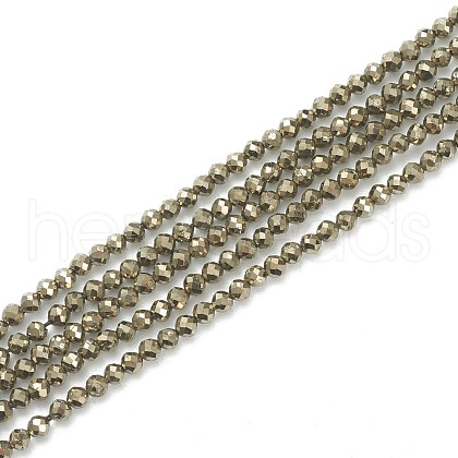 Natural Pyrite Beads Strands G-J002-19-1