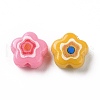 Printed Opaque Acrylic Beads X-OACR-E009-07A-2