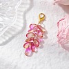 Teardrop Glass Pendant Decorations HJEW-JM03256-02-1