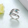 Moon with Teardrop Alloy with Resin Adjustable Cuff Rings FS-WG41F5F-01-1