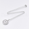 Non-Tarnish 201 Stainless Steel Pendant Necklaces NJEW-T009-JN139-40-1-2