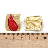Brass Rectangle Stud Earrings EJEW-S277-05G-5