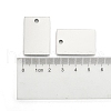 Tarnish Resistant 201 Stainless Steel Rectangle Stamping Blank Tag Pendants STAS-S031-01-3