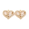 Brass Micro Pave Clear Cubic Zirconia Pendants KK-S389-13G-1