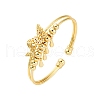 Brass Cuff Bangles BJEW-U025-06G-4