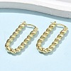 Brass Twist Rectangle Hoop Earrings for Women EJEW-L297-01B-G-2
