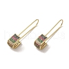Brass Micro Pave Cubic Zirconia Hoop Earrings for Women EJEW-C097-26G-02-1