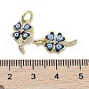 Real 18K Gold Plated Brass Micro Pave Cubic Zirconia Pendants KK-L209-072G-05-3