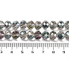 Half Golden Plated Electroplate Beads Strands EGLA-H104-08A-HP03-4