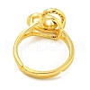 Heart with Letter Rack Plating Brass Micro Pave Cubic Zirconia Adjustable Rings for Women RJEW-I105-06G-Q-3