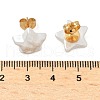 304 Stainless Steel Plastic Imitation Pearl Stud Earrings EJEW-R030-01G-03-5
