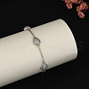 Brass Teardrop Link Bracelets ZC8988-2-2