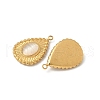 304 Stainless Steel Cat Eye Pendants STAS-V015-41G-2