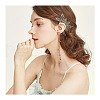 Flat Round Stainless Steel Stud Earring Settings STAS-PH0018-62P-6