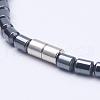 Non-Magnetic Synthetic Hematite Pendant Necklaces NJEW-F168-04-3