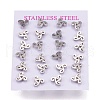 304 Stainless Steel Stud Earrings EJEW-N045-05P-3