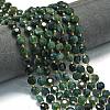 Natural Moss Agate Beads Strands G-C116-A15-02-1