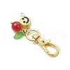 6Pcs Smiling Face Acrylic & Natural Lemon Jade & Quartz & Amethyst & Rose Quartz & Quartz Crystal & Dyed Malaysia Jade Pendant Decorations HJEW-JM03151-5