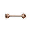 Stainless Steel Micro Pave Cubic Zirconia Nipple Rings WG80671-05-1