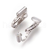 Brass Clip-on Earring Converters Findings KK-L175-01P-2