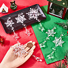 SOFPLATE 15Pcs 3 Styles Christmas Acrylic Snowflake Pendant Decorations HJEW-SP0001-04A-3