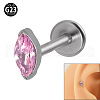 G23 Titanium Cubic Zirconia Horse Eye 17 Gauge Threadless Labrets for Women Men WG9E7C9-28-1