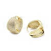 Rack Plating Brass Micro Pave Cubic Zirconia Hoop Earring EJEW-C086-02G-2