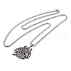 Dark Punk Satan Cross 201 Stainless Steel Pendant Necklaces NJEW-F320-06P-2