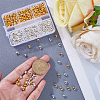 SOFPLATE 600Pcs 2 Colors Brass Crimp Beads Covers KK-SP0002-32-3
