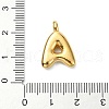 304 Stainless Steel Alphabet Pendants STAS-U033-02G-4