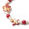 Starfish & Turtle Synthetic Turquoise Dyed Beads Stretch Bracelets for Women BJEW-JB11920-01-4