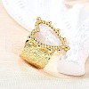 Brass Cuff Rings for Women RJEW-F183-02B-G-3