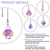 BENECREAT 5Pcs Glass Ceiling Fan Pull Chain Extenders AJEW-BC0003-48-4