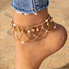 Bohemian Bell Alloy Tassel Anklets for Women FS-WG4DBF7-01-1