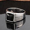 Fashionable 304 Stainless Steel Cubic Zirconia Finger Rings for Men FS-WGE7444-14-1